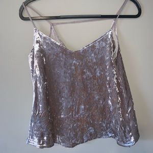 Velvet string v tank top